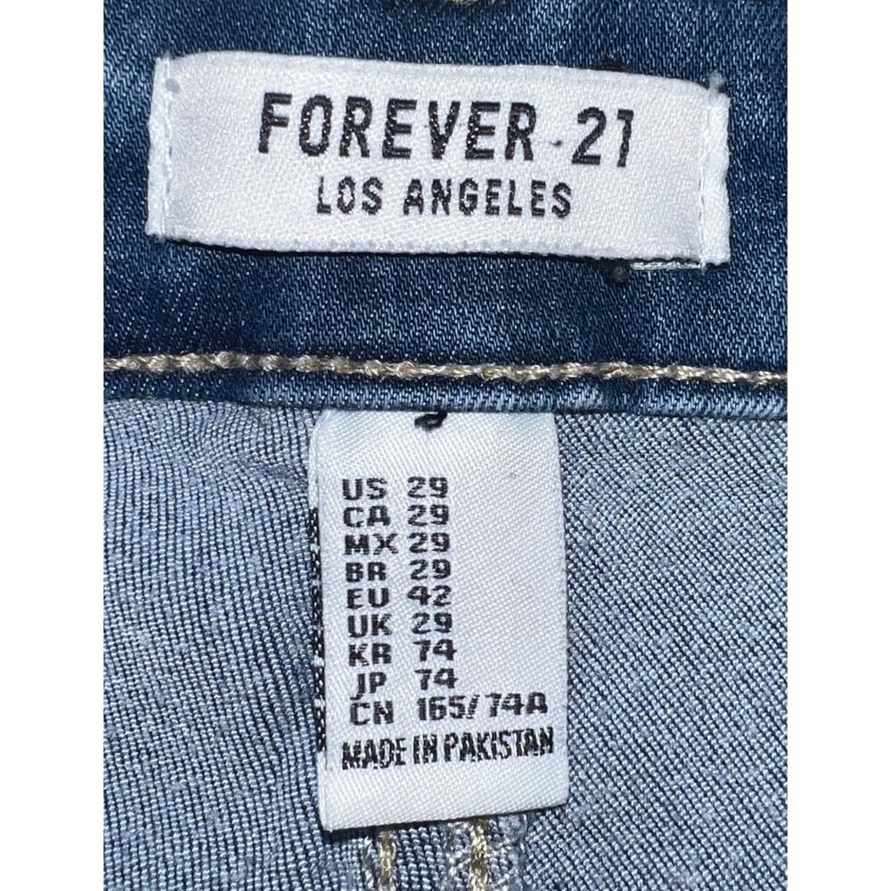 Forever 21 Misses Denim Jean Shorts Size 29 (8/10) 5 pockets Blue - Picture 3 of 4